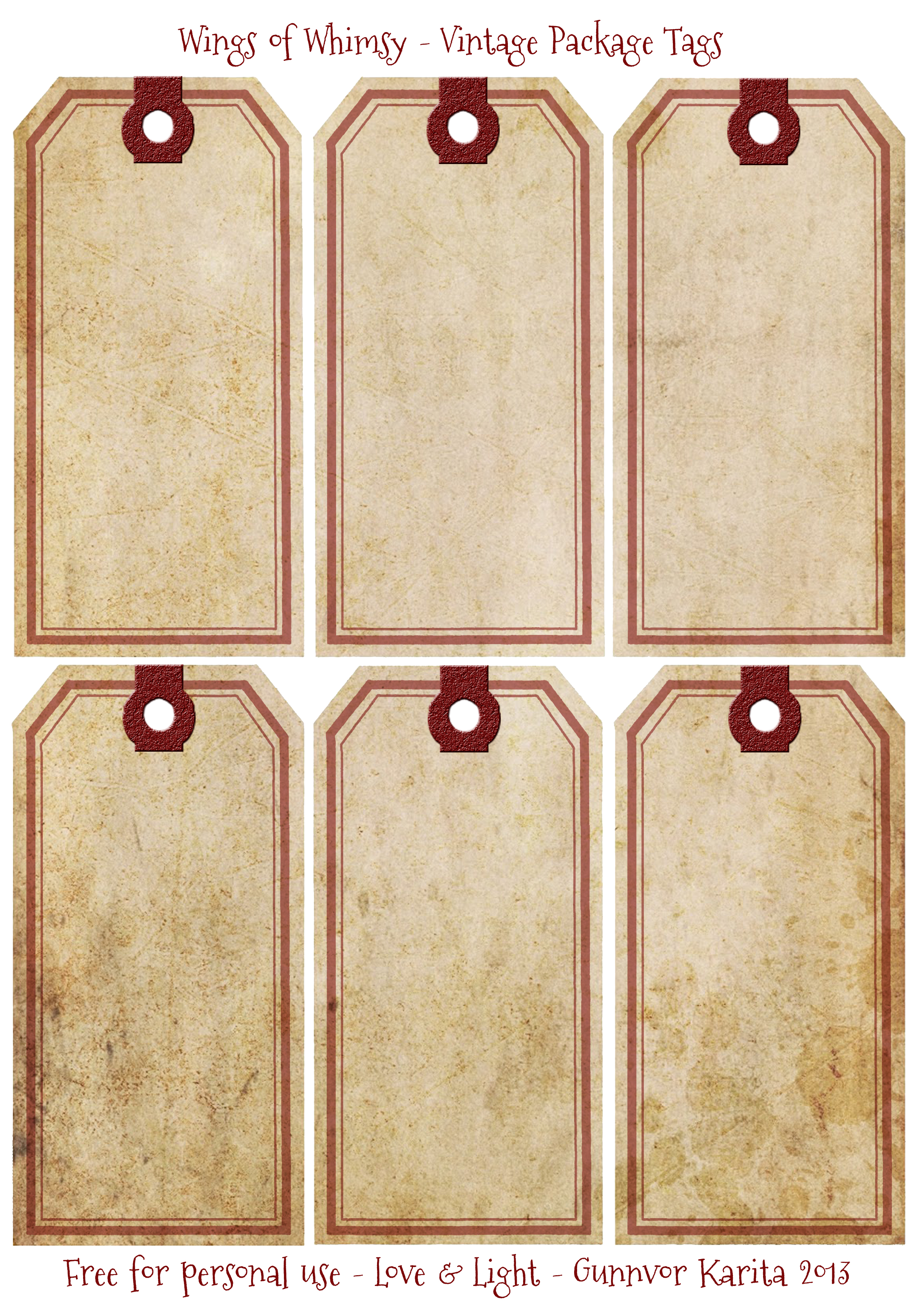 5 Best Images Of Vintage Gift Tags Free Printable Templates Free