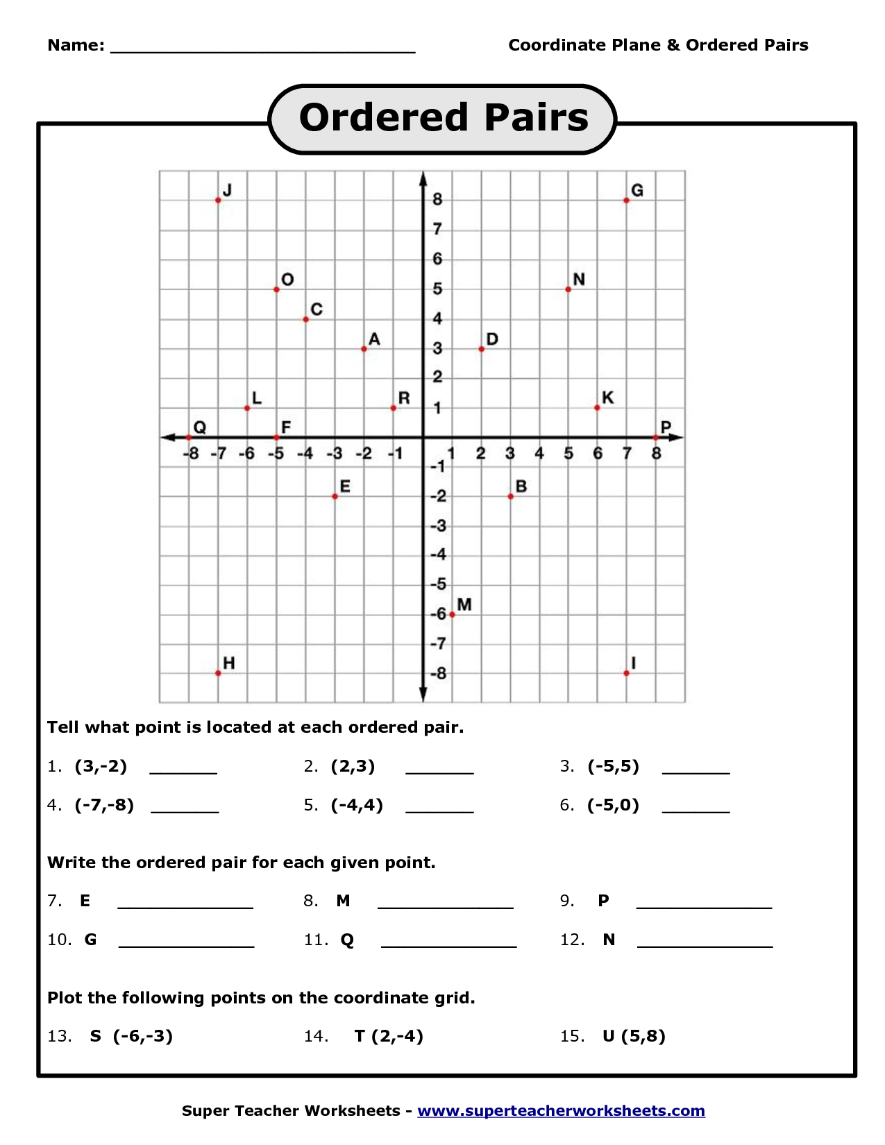 Planning A City On A Coordinate Grid Worksheet Answer Key