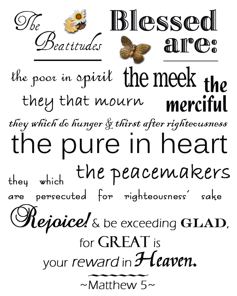 6 Best Images of Beatitudes Printable PDF