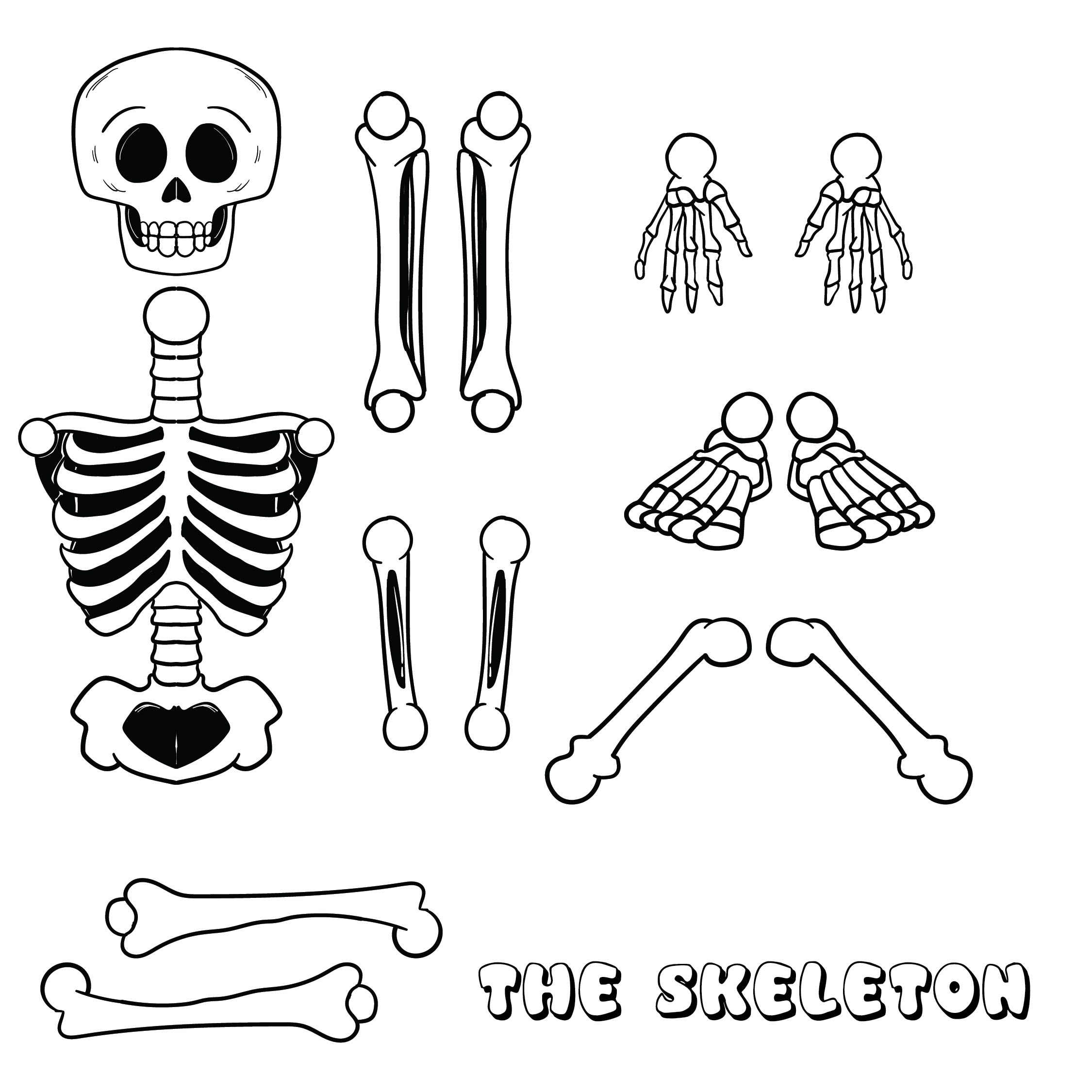 Skeleton Cut Out Template Printable