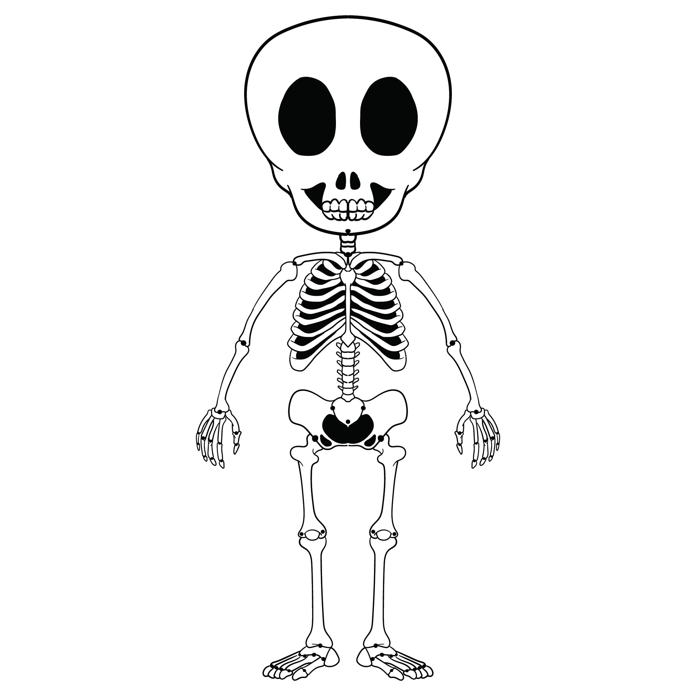 Cut Out Printable Skeleton Bones Template