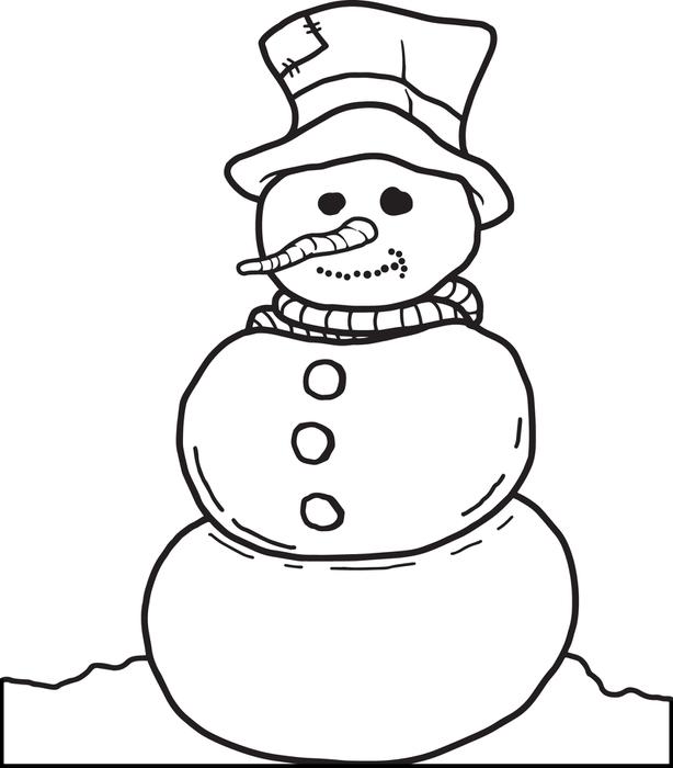 6 Best Images of Coloring Page Printable Snowman Craft Snowman