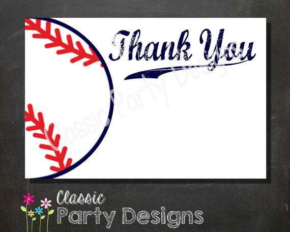 Baseball Thank You Cards Printable Free Printable Templates