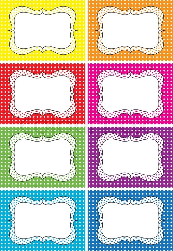 Polka Dot Labels Free Printable Name Tags Printable L