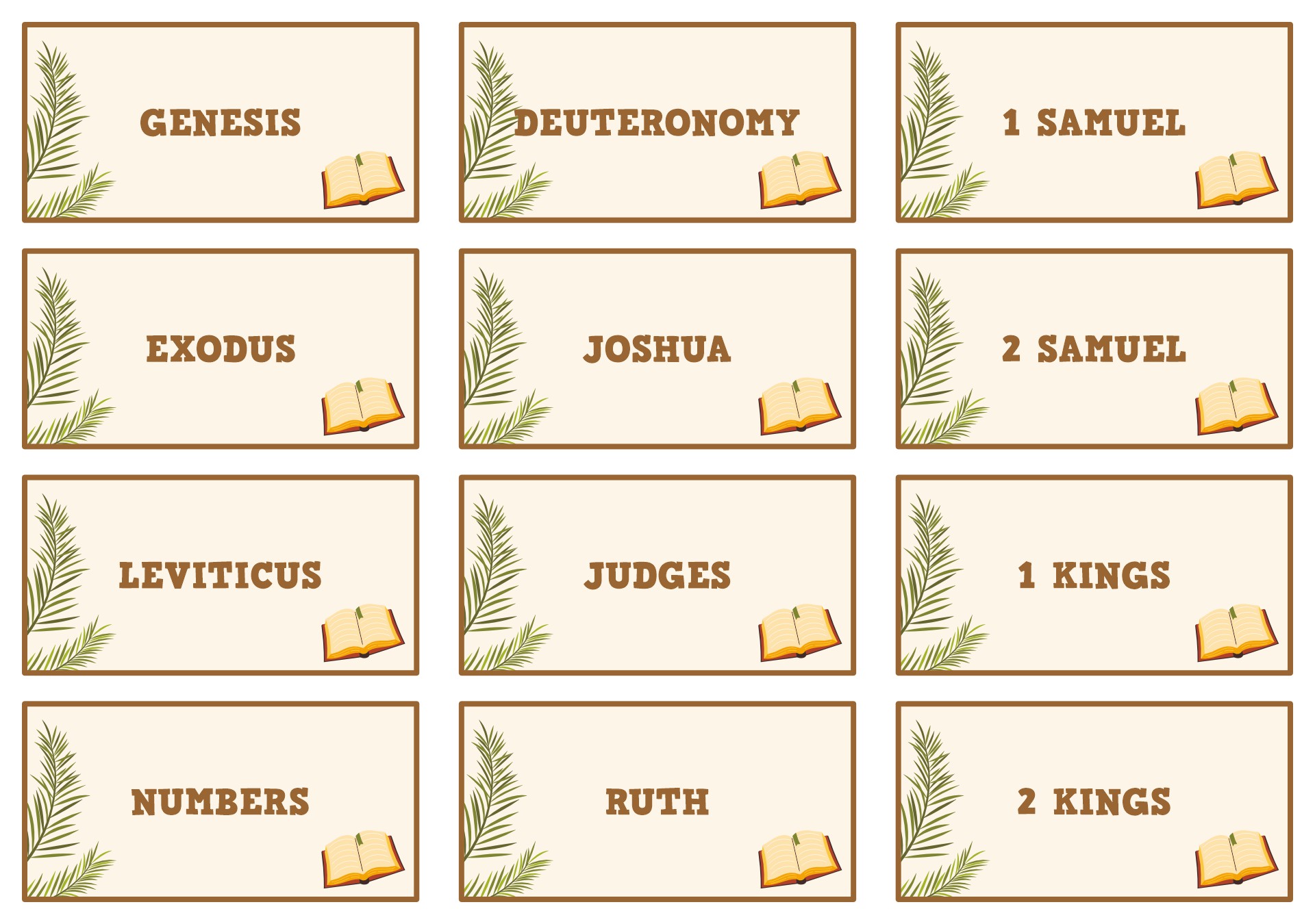 Books Of The Bible Memorization Chart