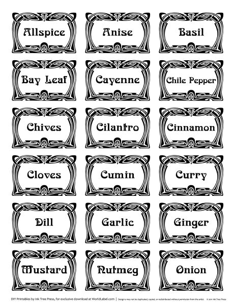 8 Best Images Of Printable Herb Labels On Avery Avery Spice Label 