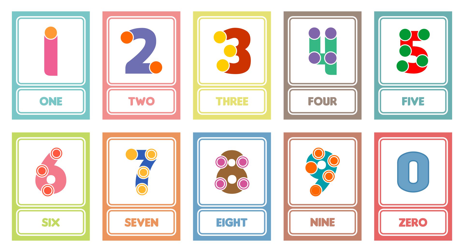 7 Best Images of Touchpoint Math Numbers Printable Cards - Printable
