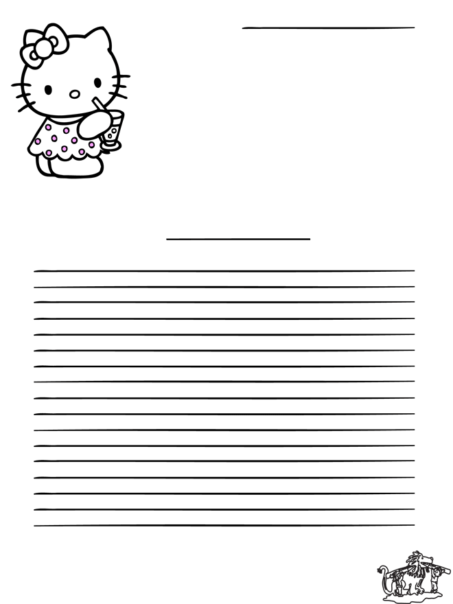 Hello kitty writing paper