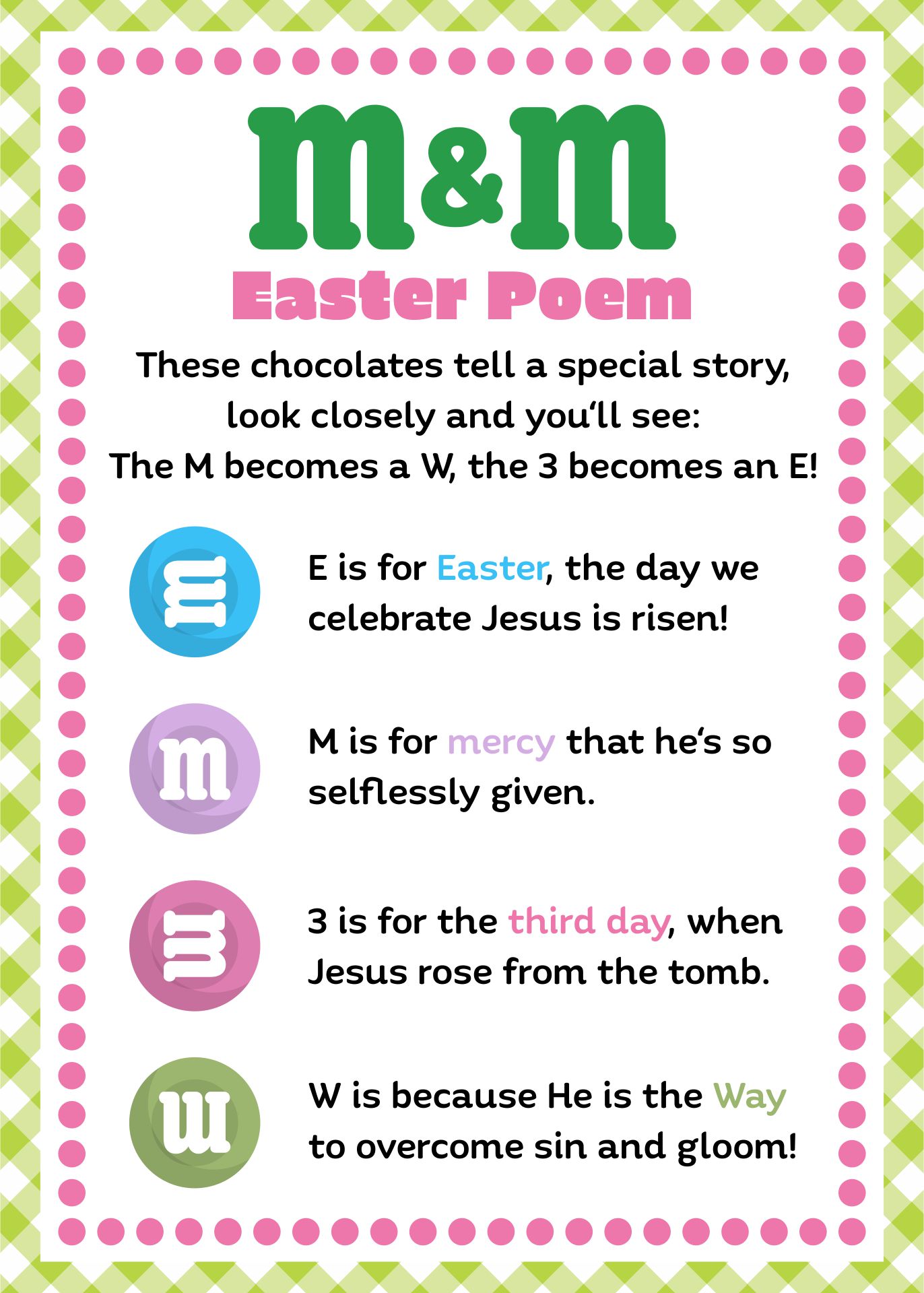 M M Christmas Poem Free Printable M M Christmas Poem Free Printable