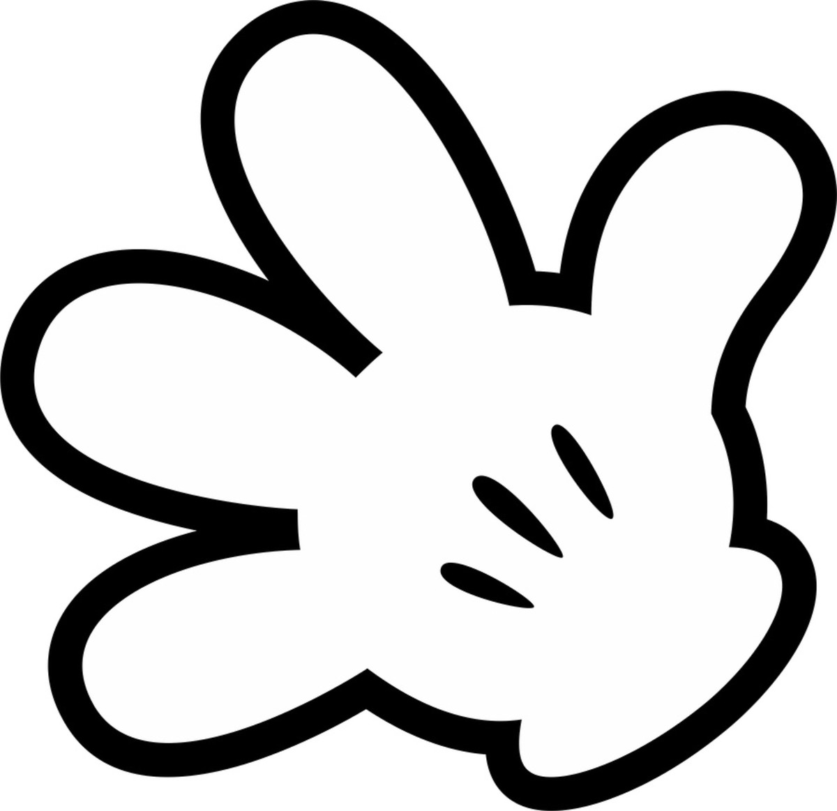 mickey mouse glove clip art - photo #2