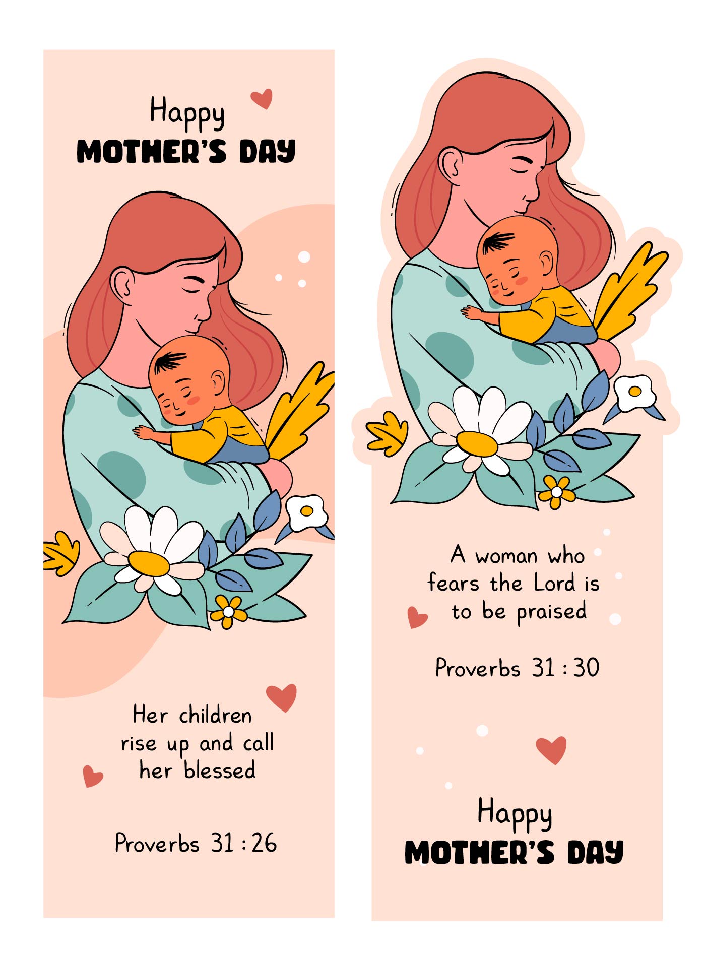 Free Printable Christian Mothers Day Bookmarks