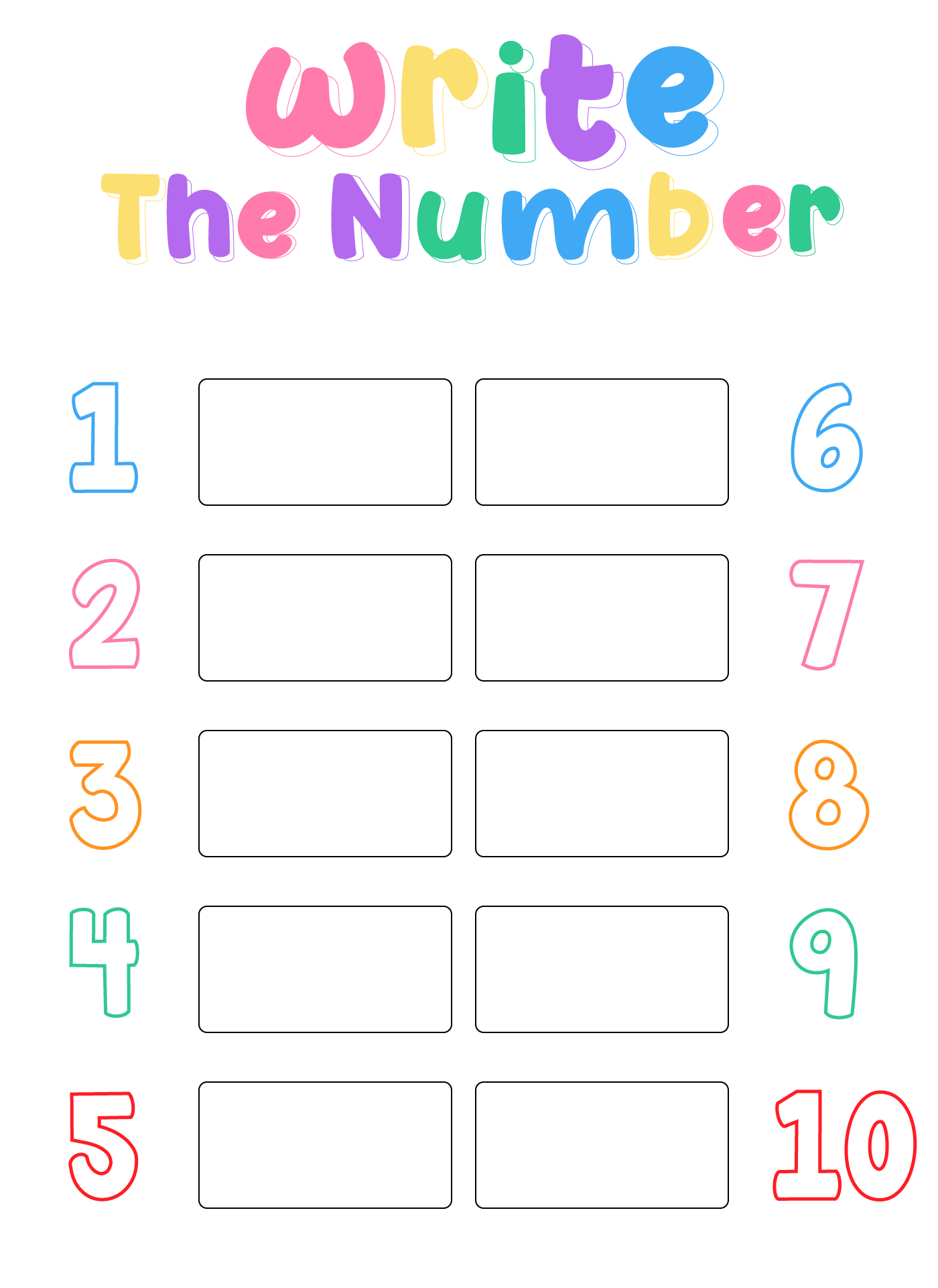 8 Best Images of Numbers 1 10 Chart Preschool Printables - Kindergarten