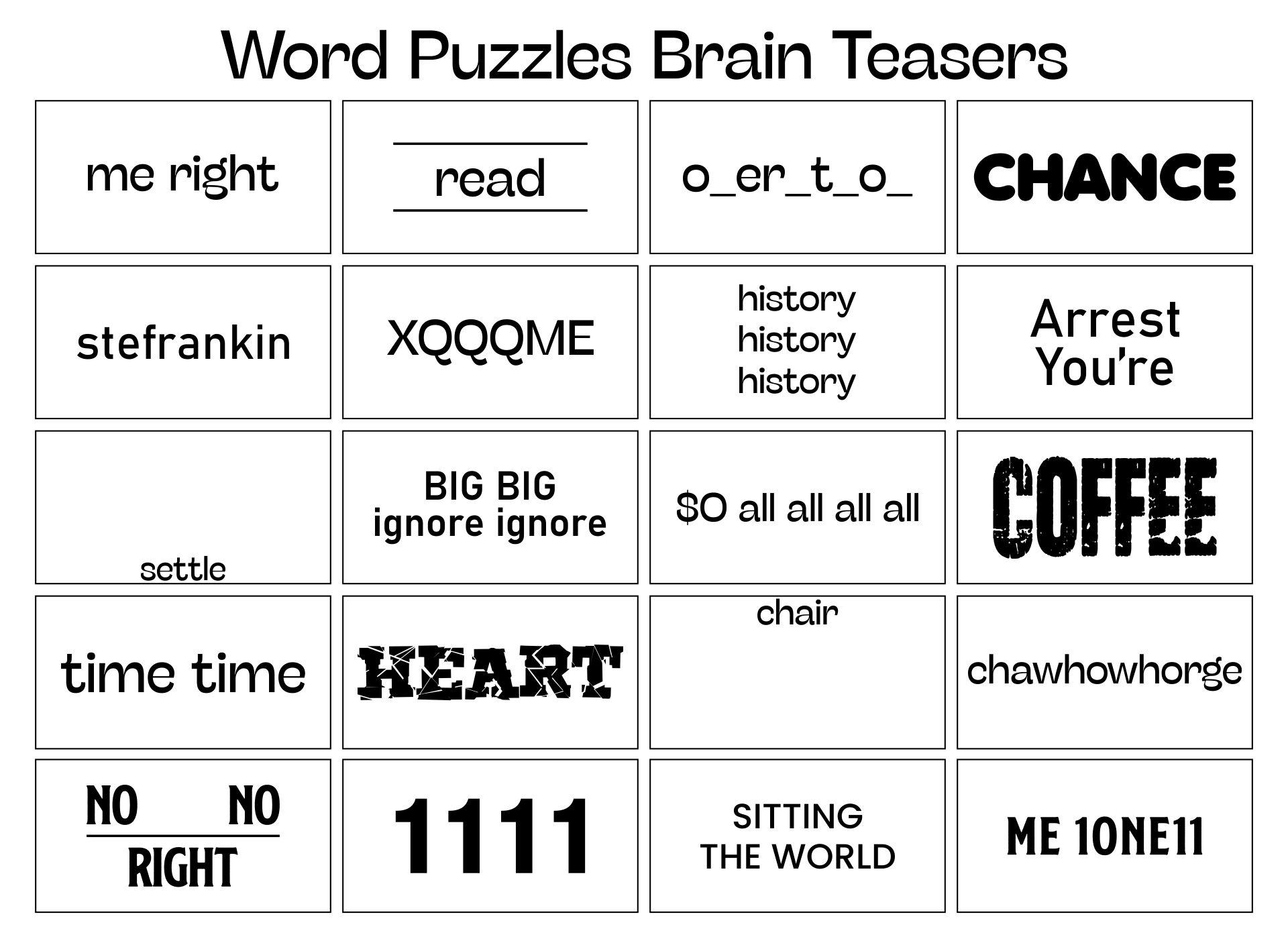 5 Best Images of Free Printable Brain Teasers With Answers Printable