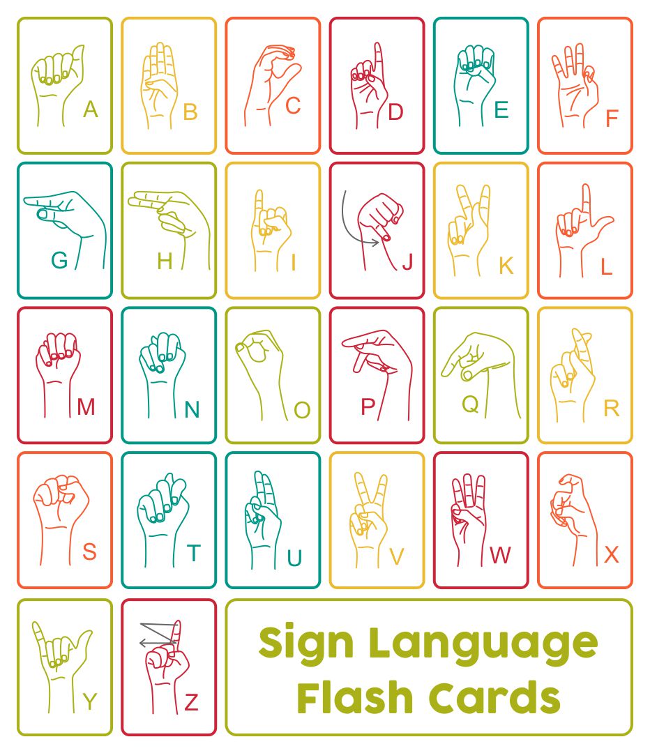 Asl Flash Cards Printable Customize And Print