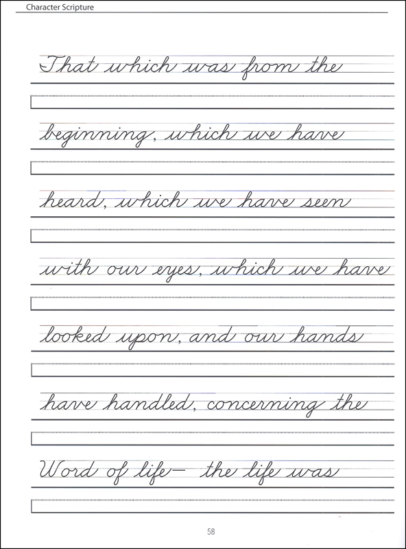 Free Printable Cursive Handwriting Page