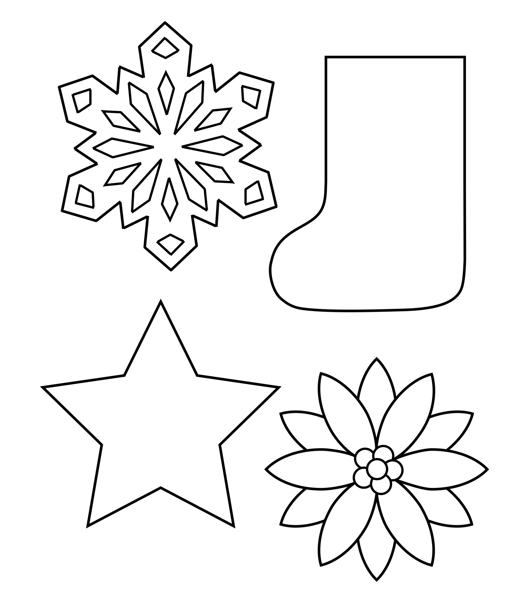 6 Best Images of Free Printable Christmas Shapes Template Christmas