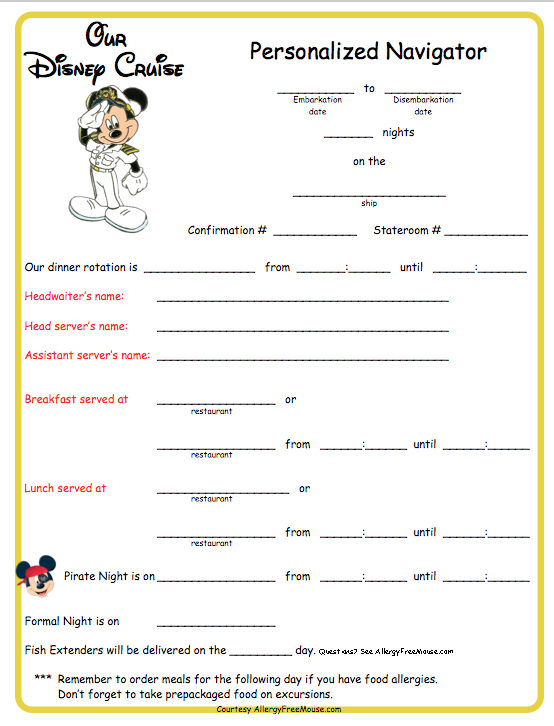 7 Best Images of Disneyland Vacation Planner Printable Pages Disney