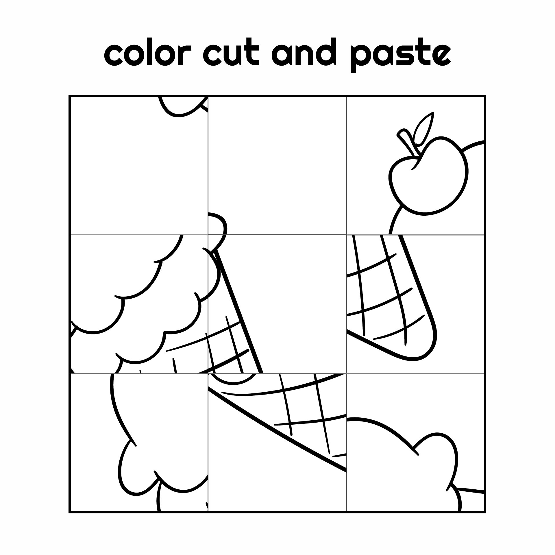 Cut And Paste Worksheets For Kindergarten Free Printable Kindergarten Worksheets