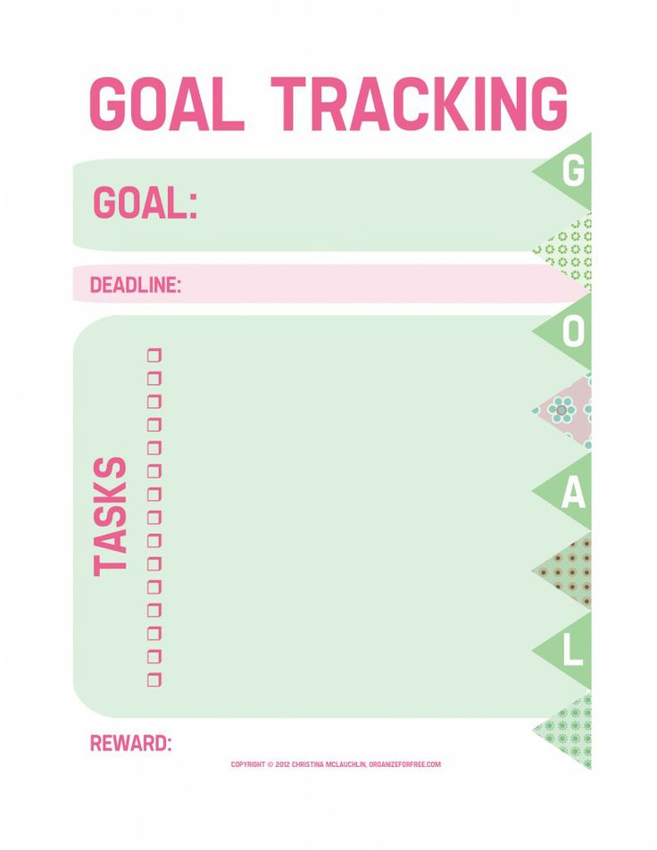 8 Best Images of Free Printable Goal Sheets