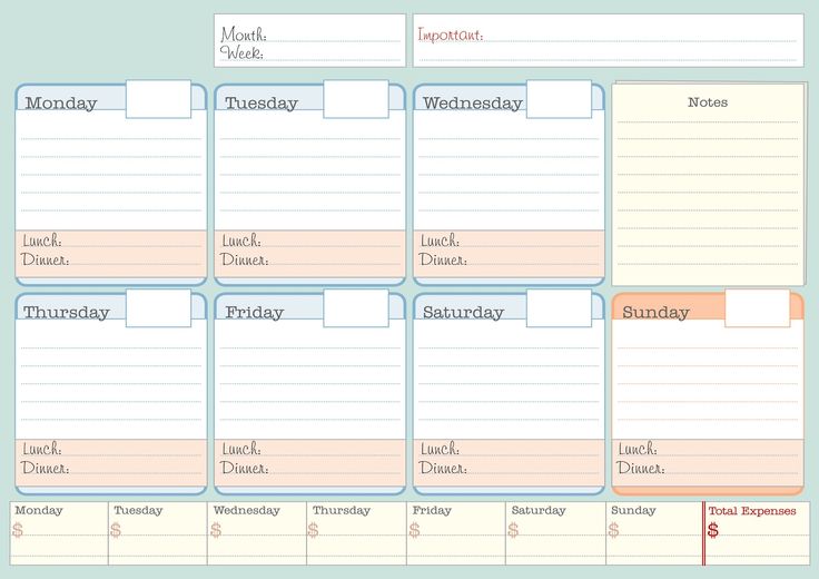 7 Best Images Of Free Printable Weekly Student Calendars Free 