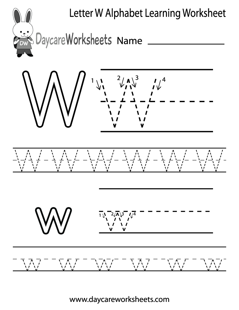 5 Best Images of W Worksheets Preschool Printables  Letter W Printable