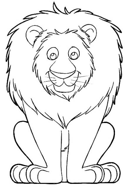 lion face coloring pages for kids - photo #8