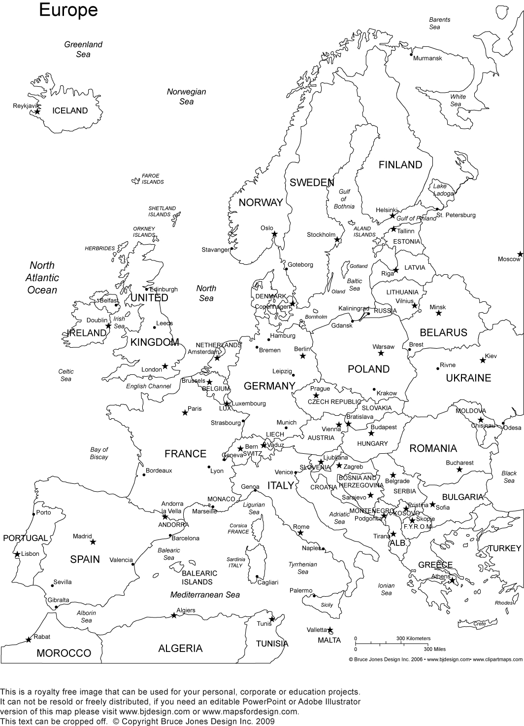 4 Best Images Of Printable Map Of European Cities Europe Map With