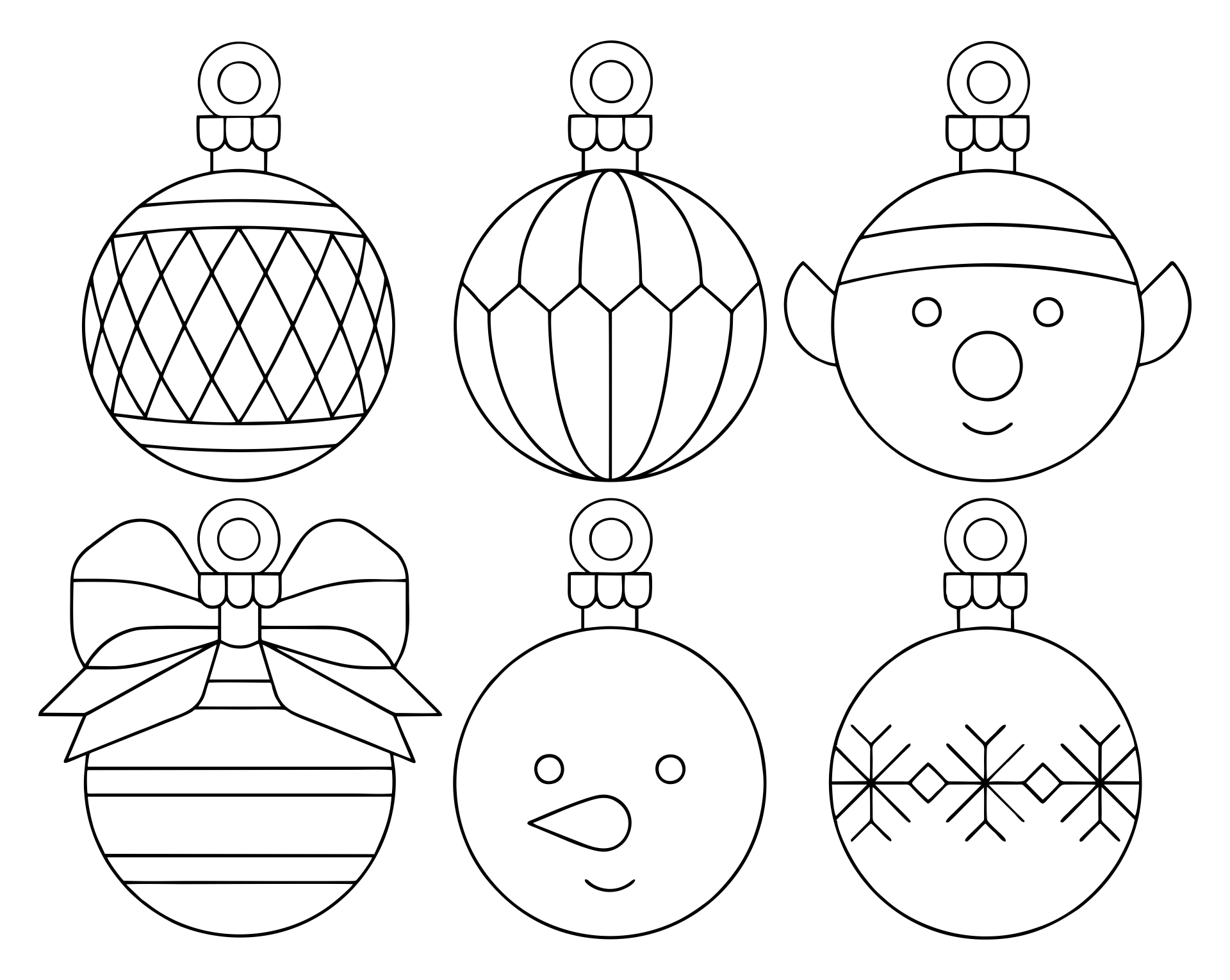 Round Christmas Ornament Template