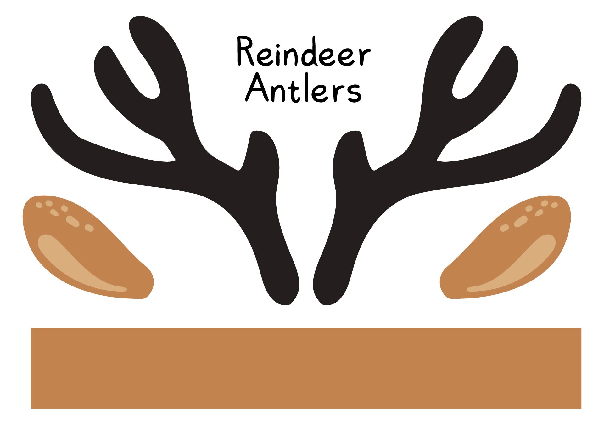 6 Best Images of Antler Pattern Printable Free Reindeer Antler