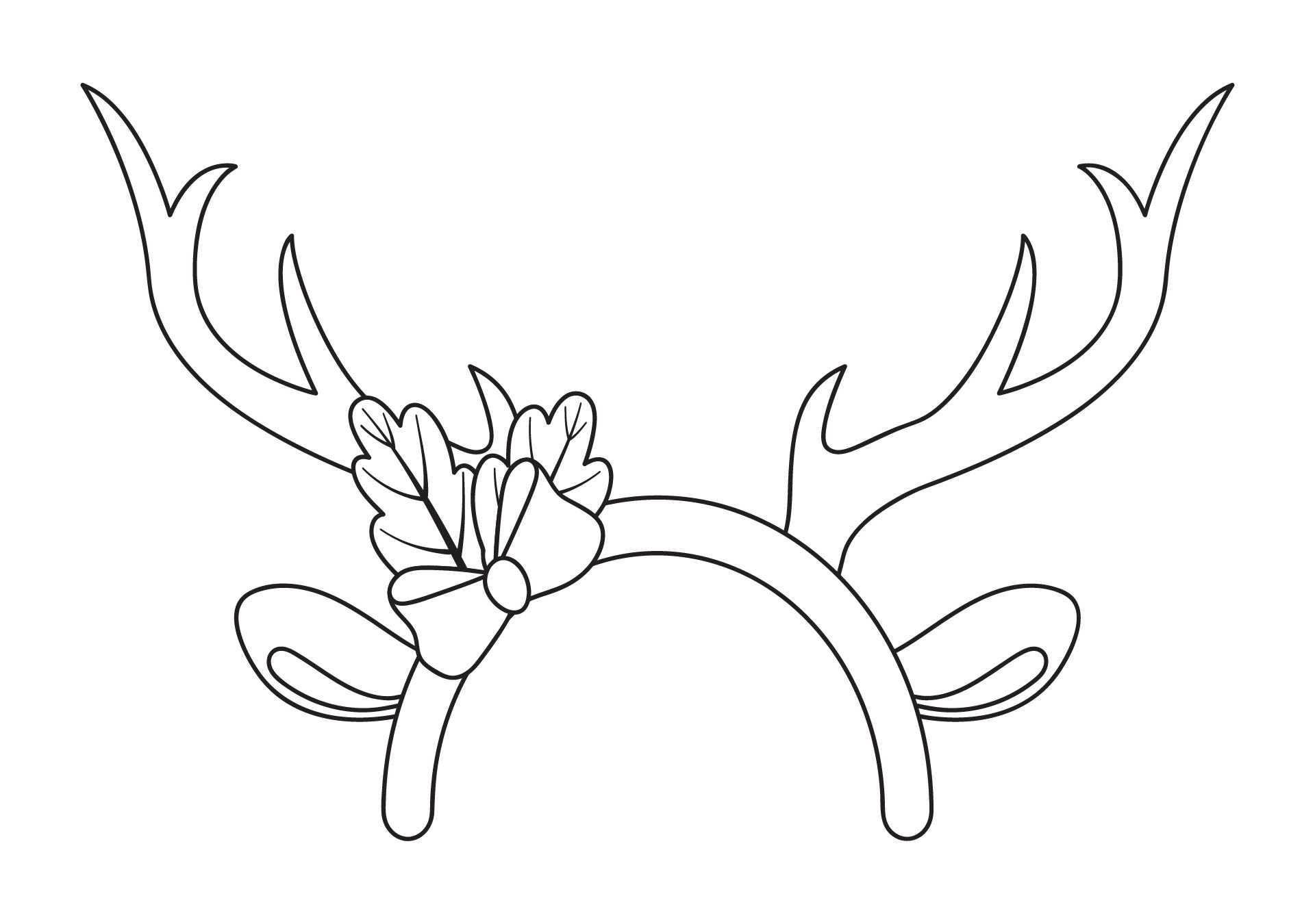 6 Best Images of Antler Pattern Printable Free Reindeer Antler
