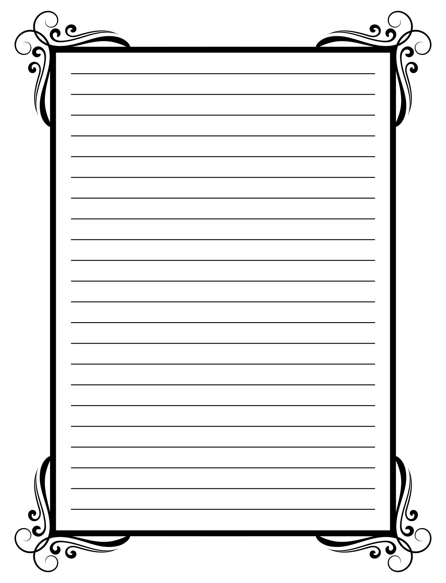 Printable Border Paper With Lines Get What You Need For Free