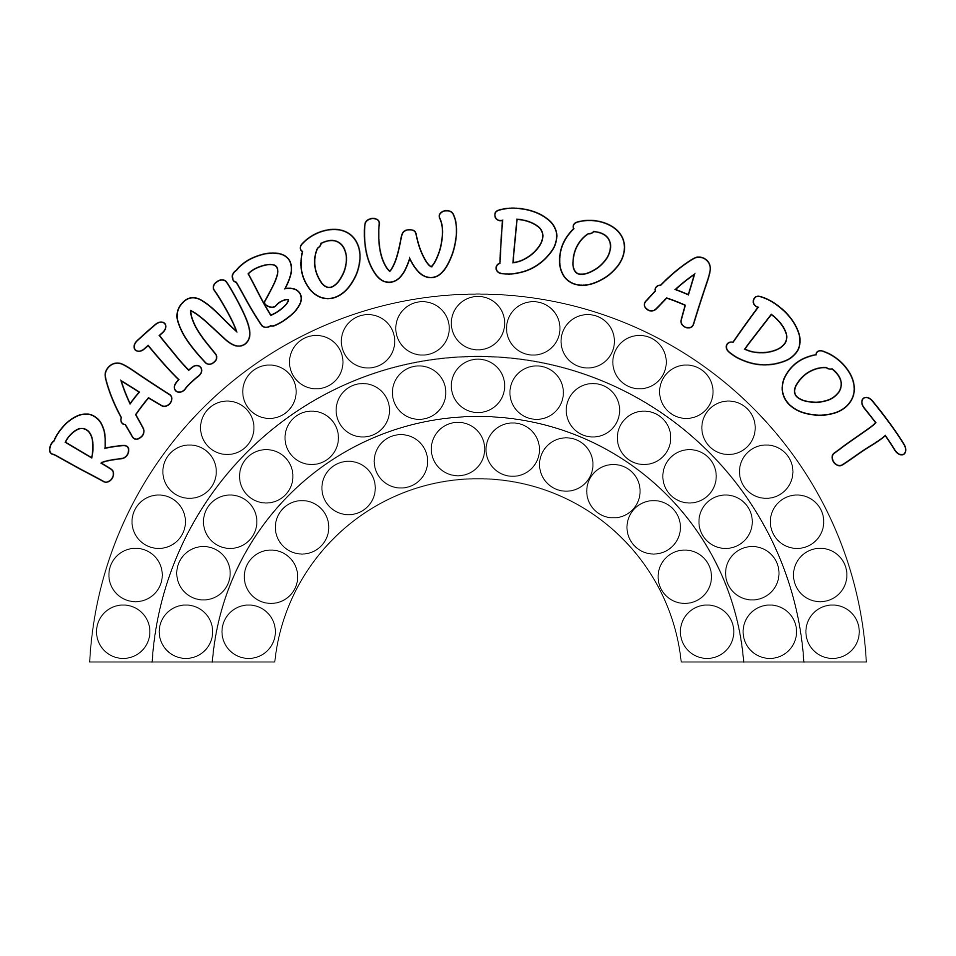 Rainbow Dot Marker Printable Printable Templates