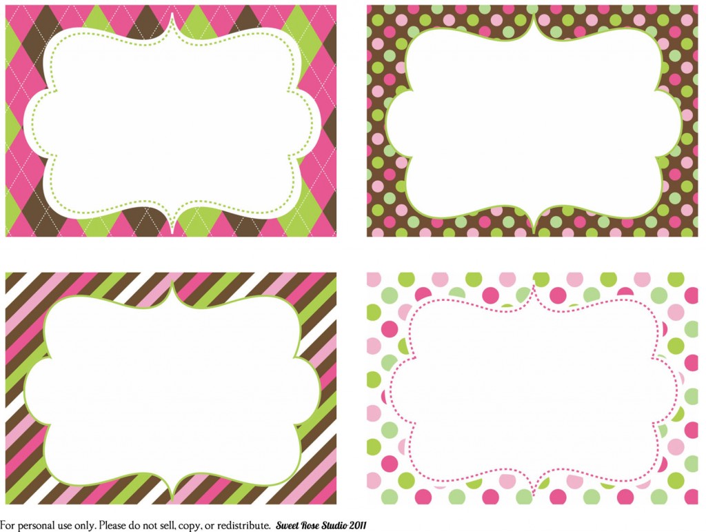 Printable Fancy Label Templates