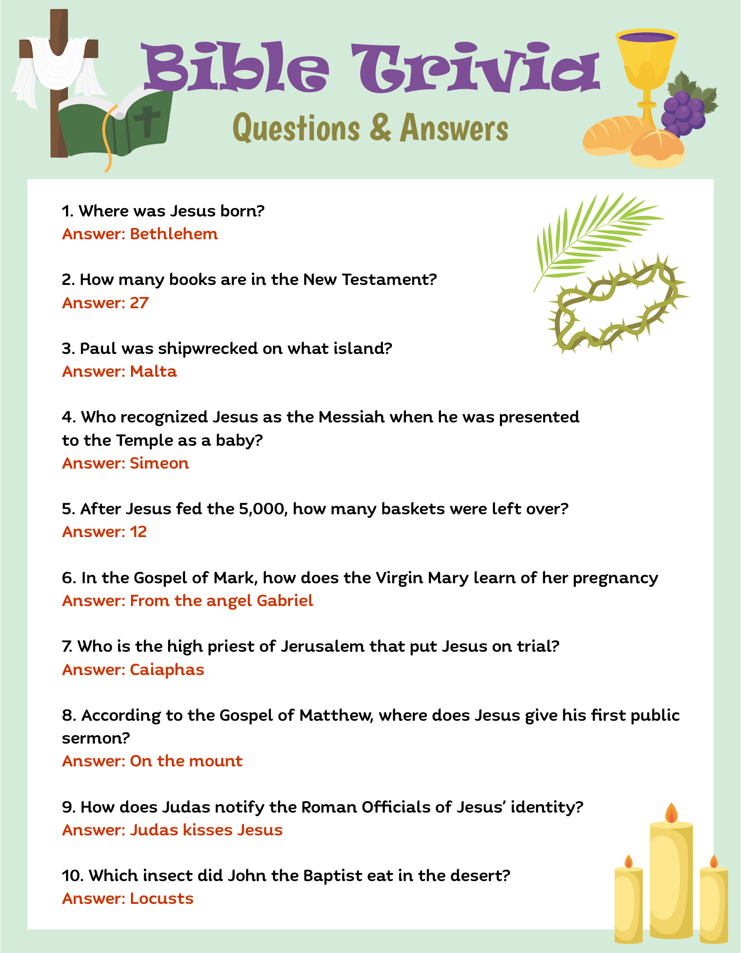 Free Printable Trivia Questions And Answers For Adults
