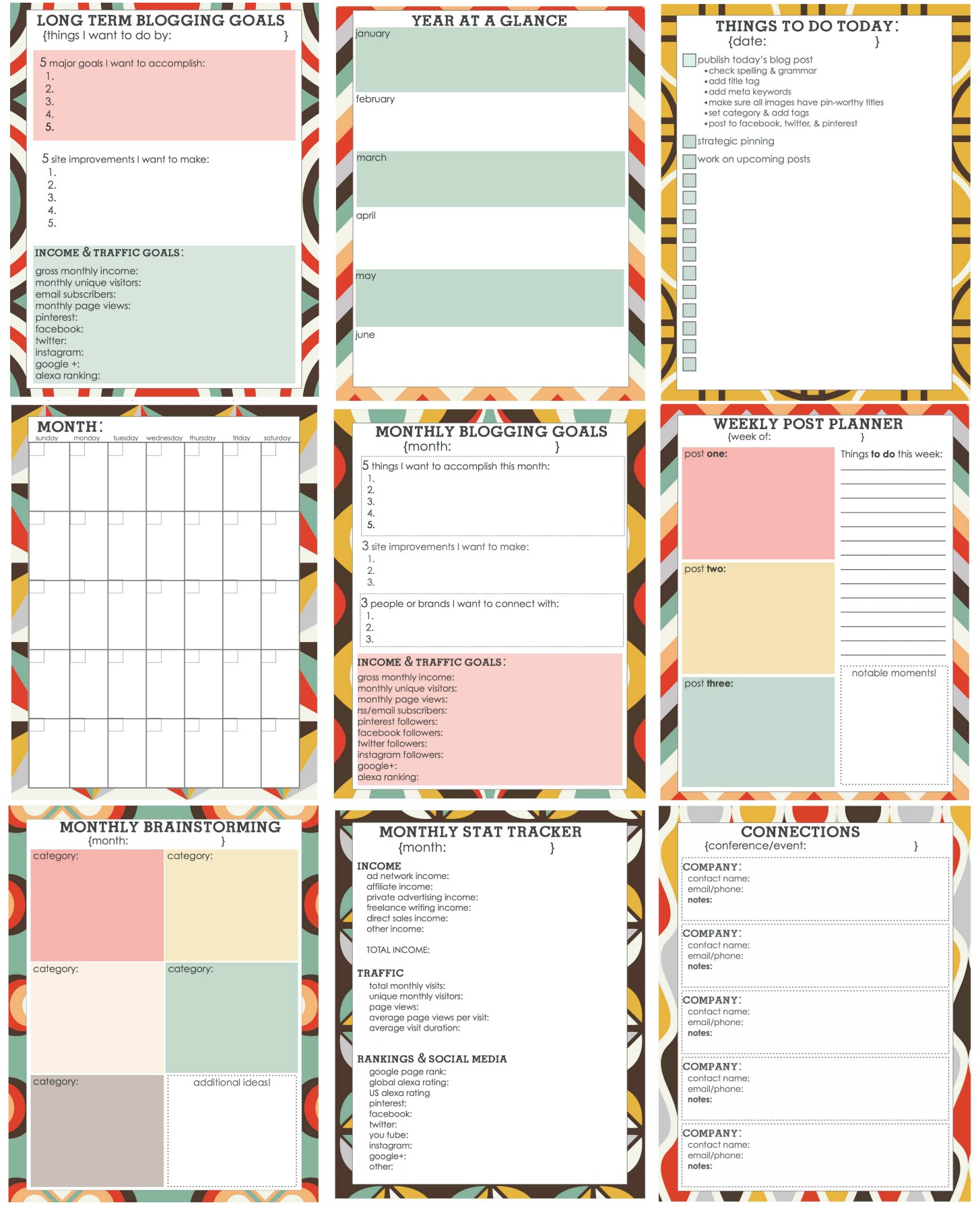 Free Organizer Printables