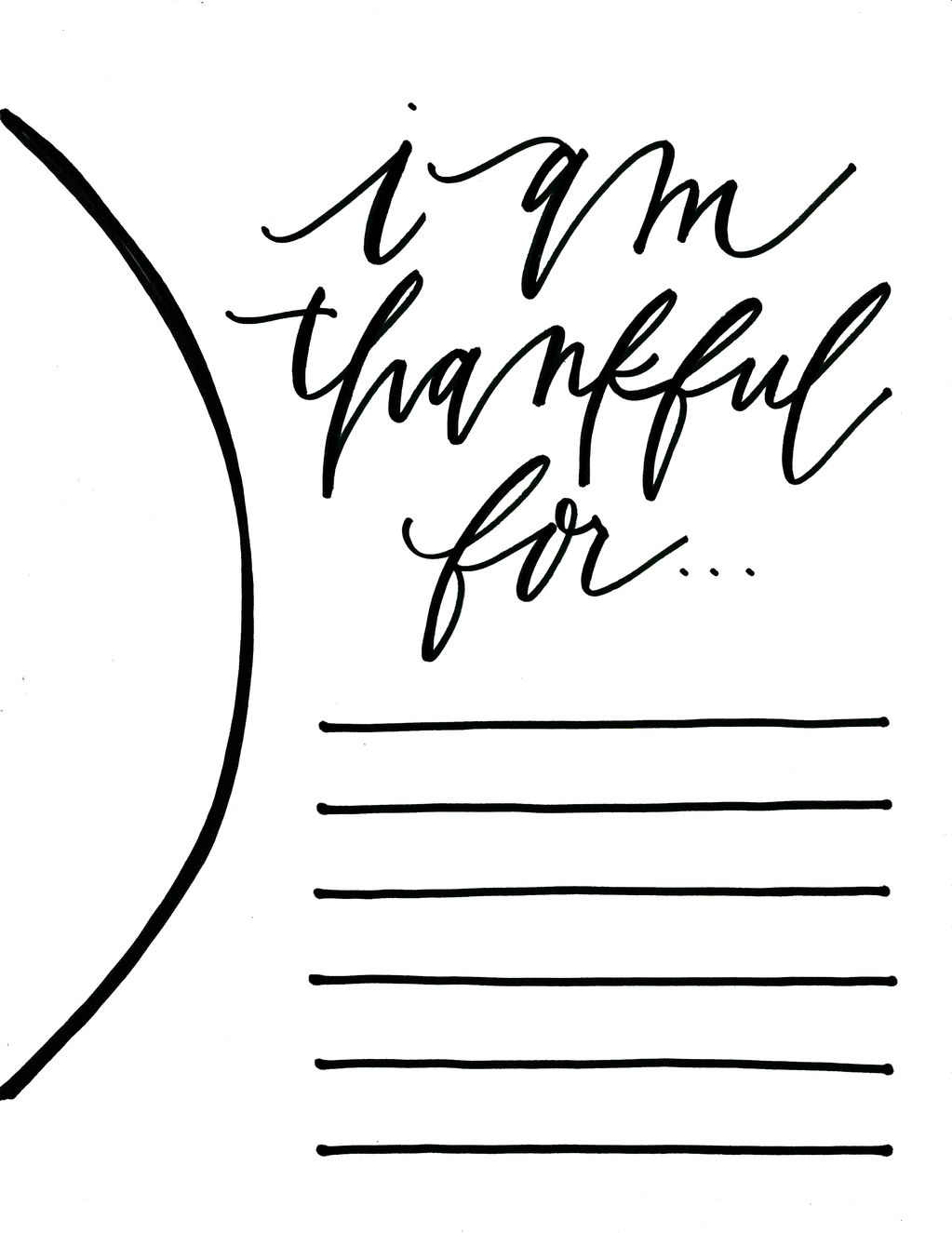 6 Best Images of I AM Thankful For Placemat Printable I AM Thankful