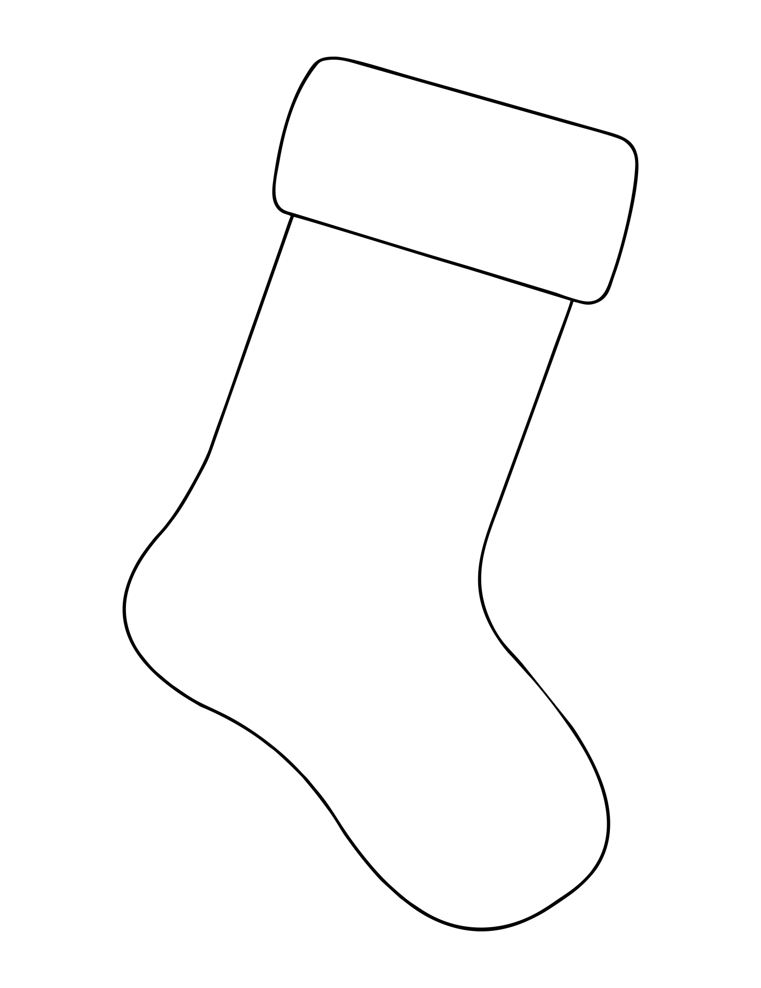 Free Printable Christmas Stocking Template