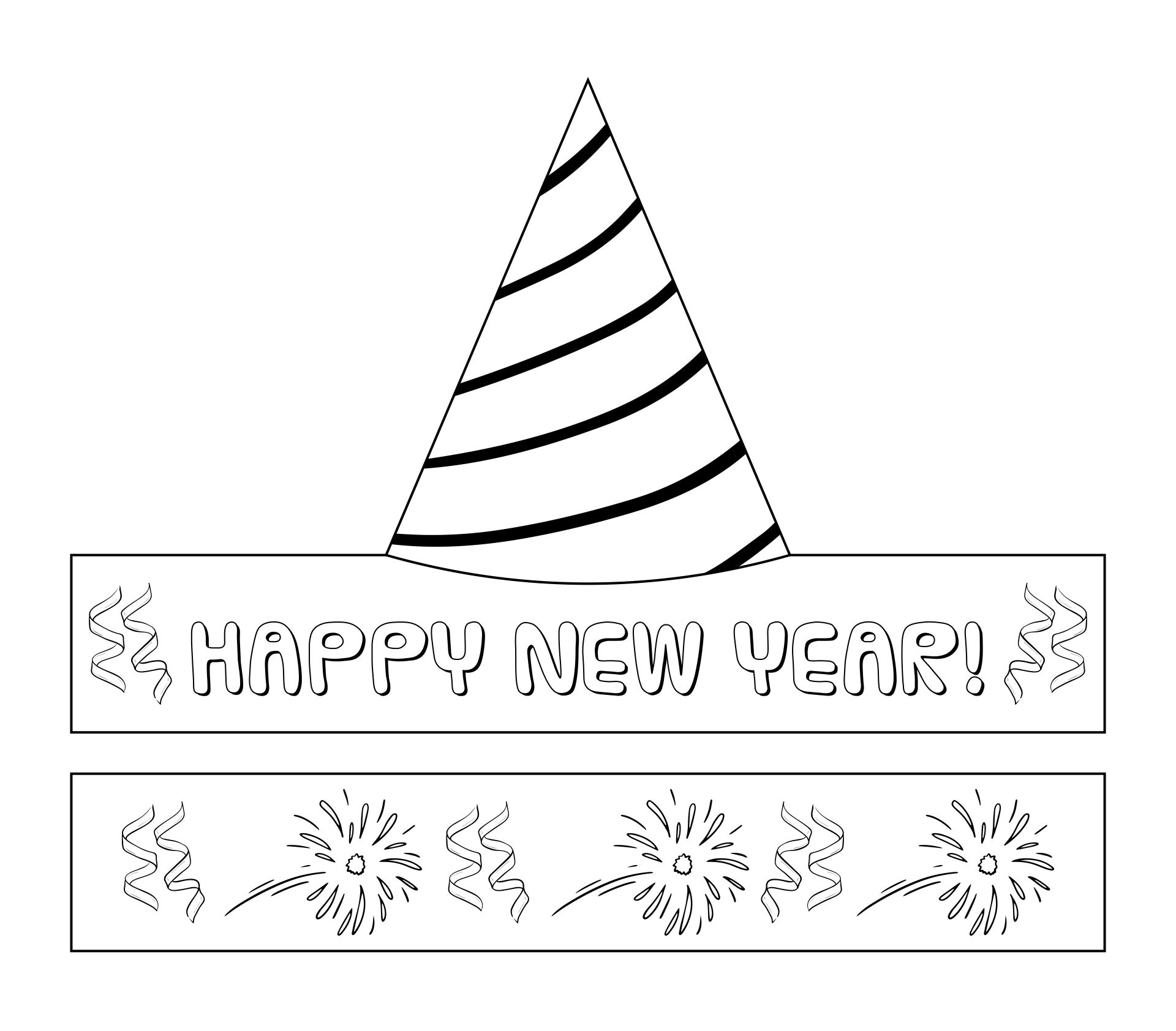 7 Best Images of Blank Printable Party Hats New Year Party Hat