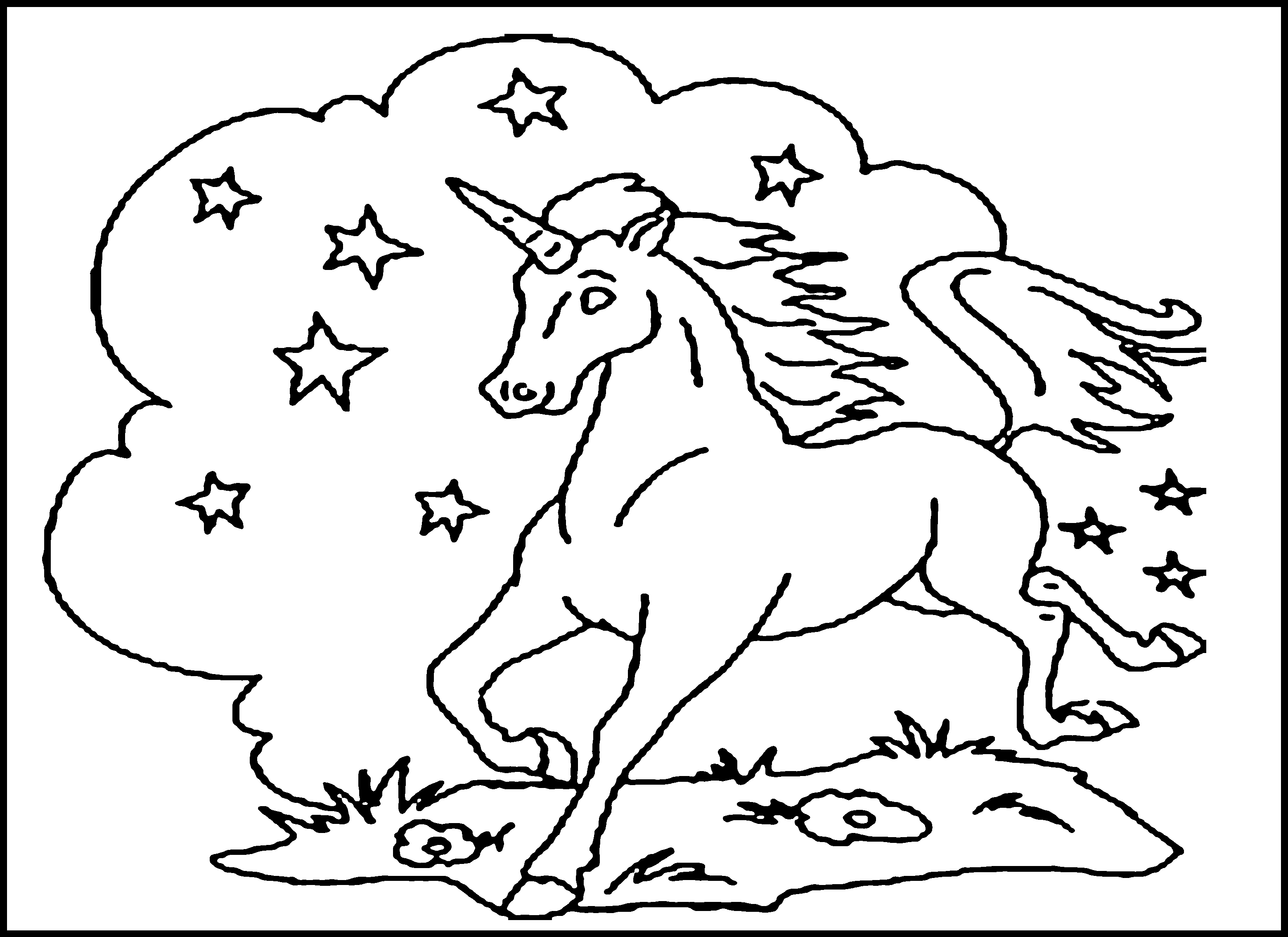 Unicorn Coloring Pages For Kids