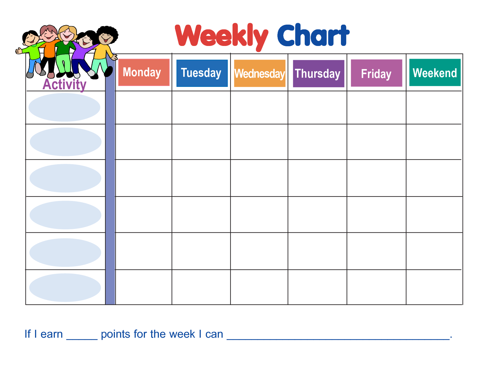 Printable Behavior Charts For