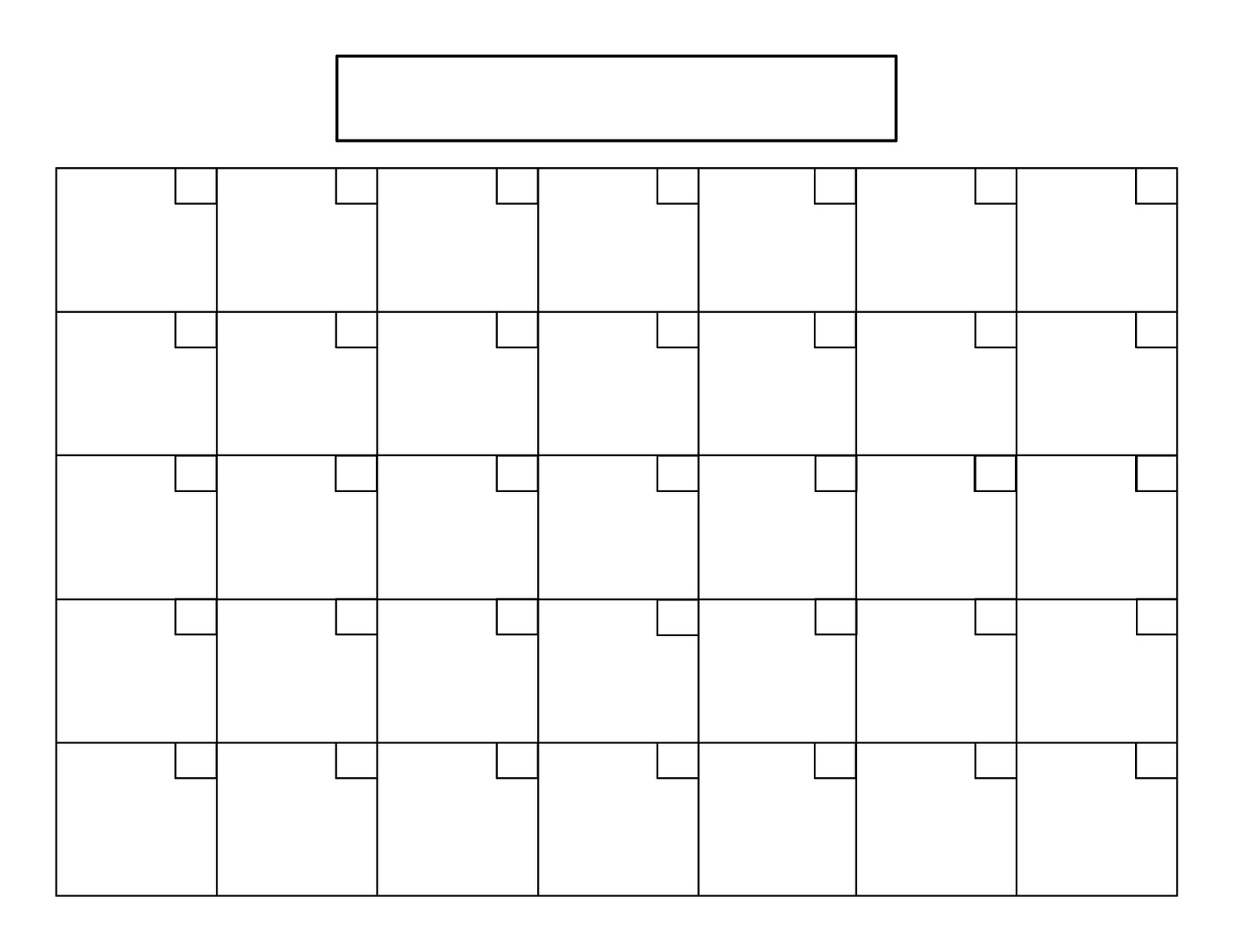 7 Best Images of Blank Printable Calendar 2016 8.5 X 11 - Blank