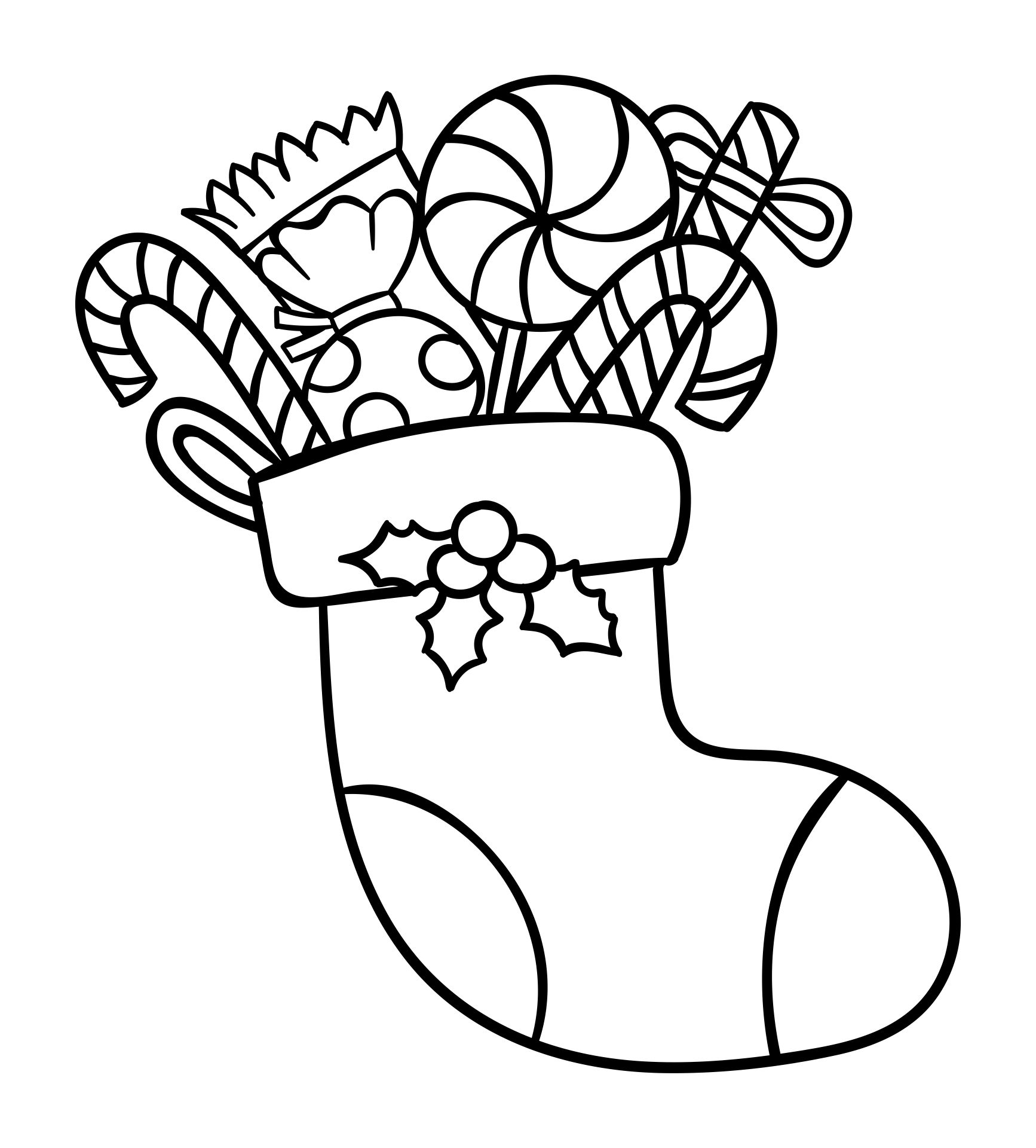 Christmas Stocking Pages To Print Coloring Pages