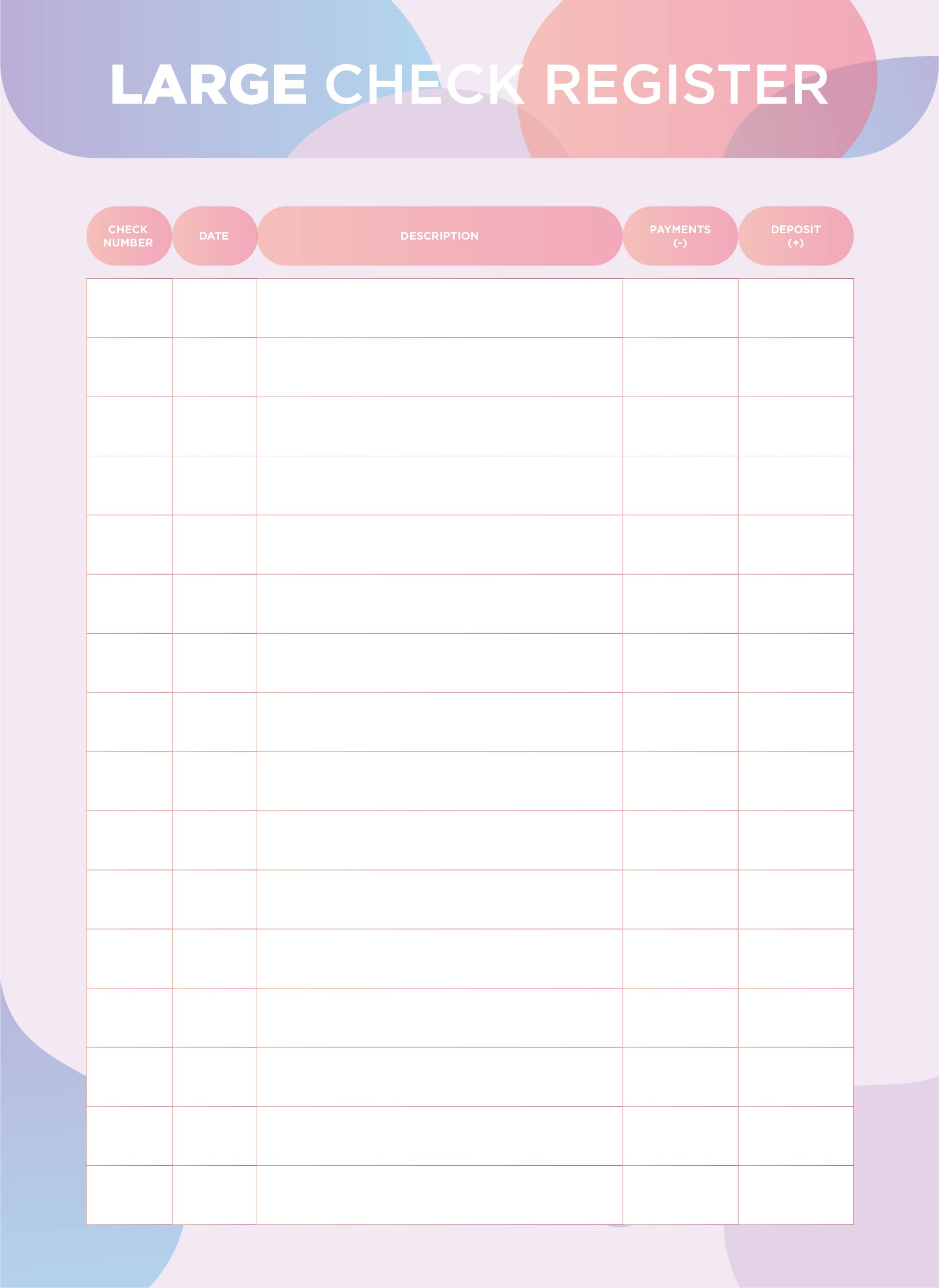 4 Best Images Of Printable PDF Check Register Free Printable Check