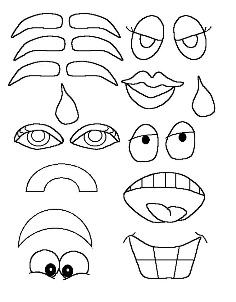 face parts coloring pages - photo #6
