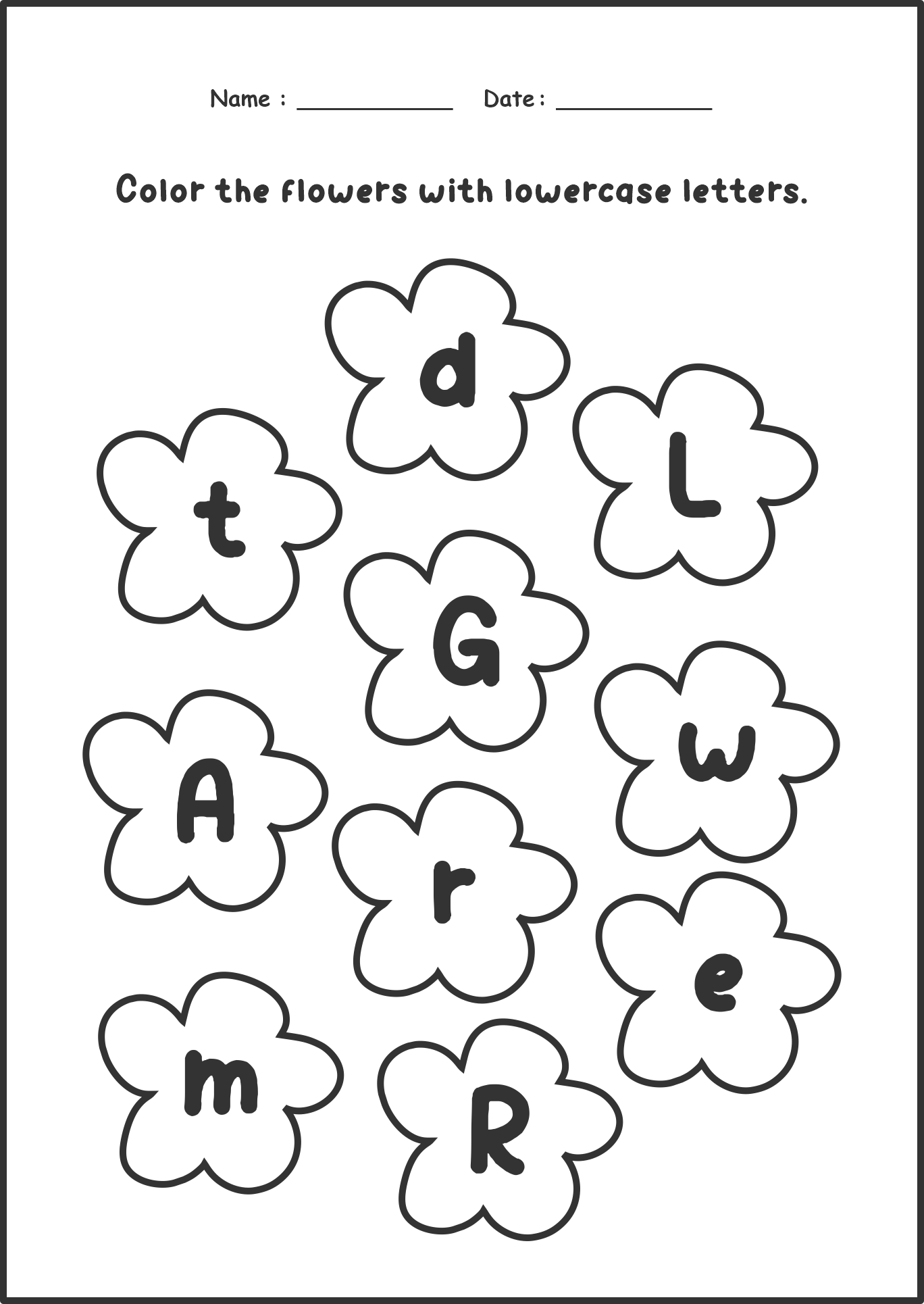  List Of Lowercase Letters Templates Printable