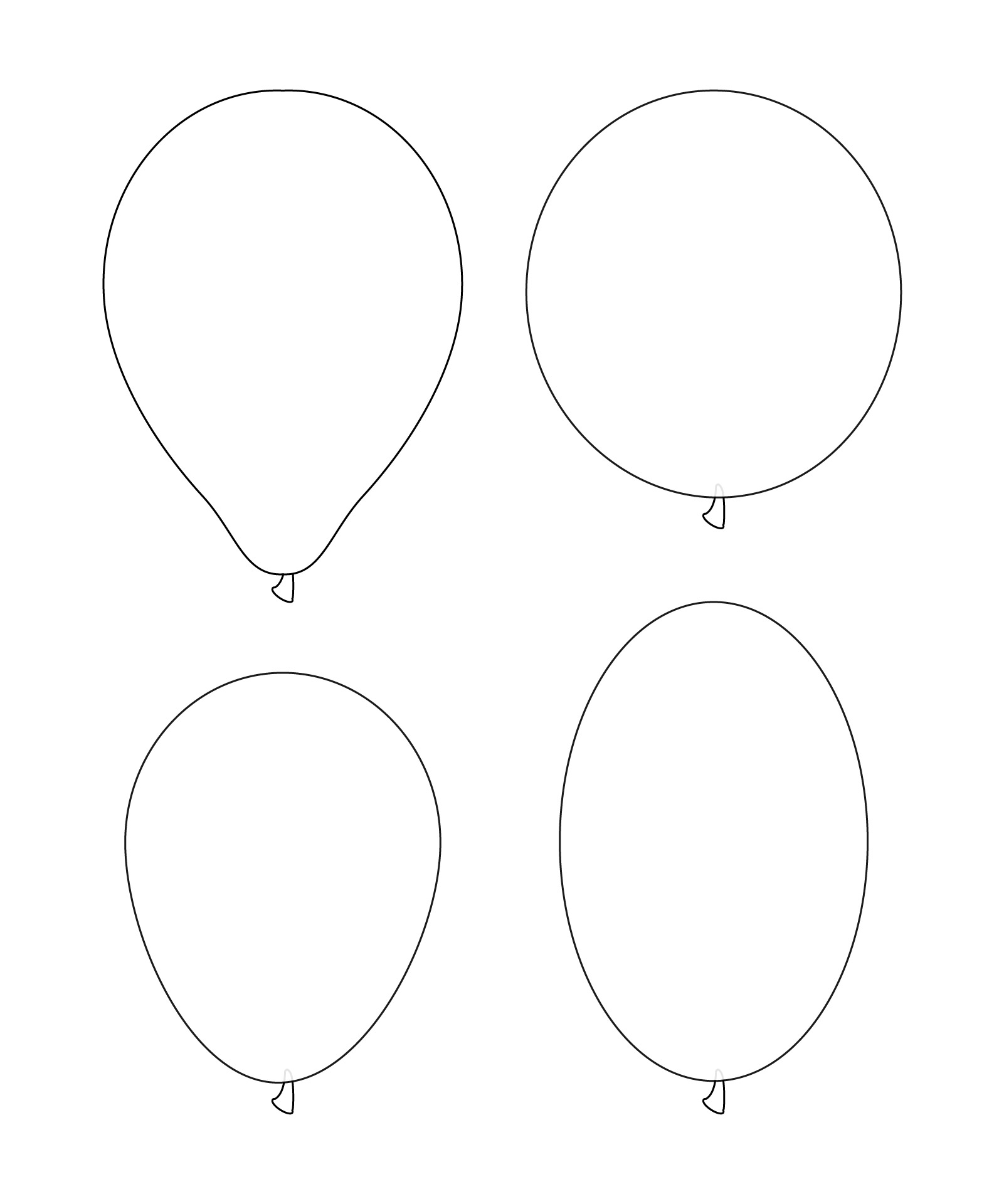 4 Best Images Of Small Balloon Printable Template Small Balloon