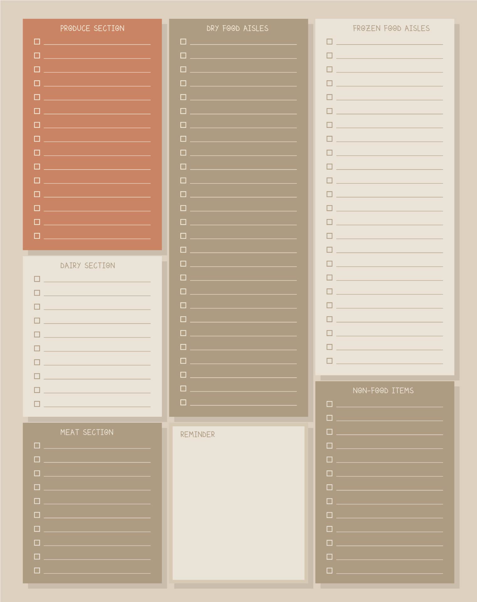 7 Best Images Of Grocery List Template Printable Amenable Blank 