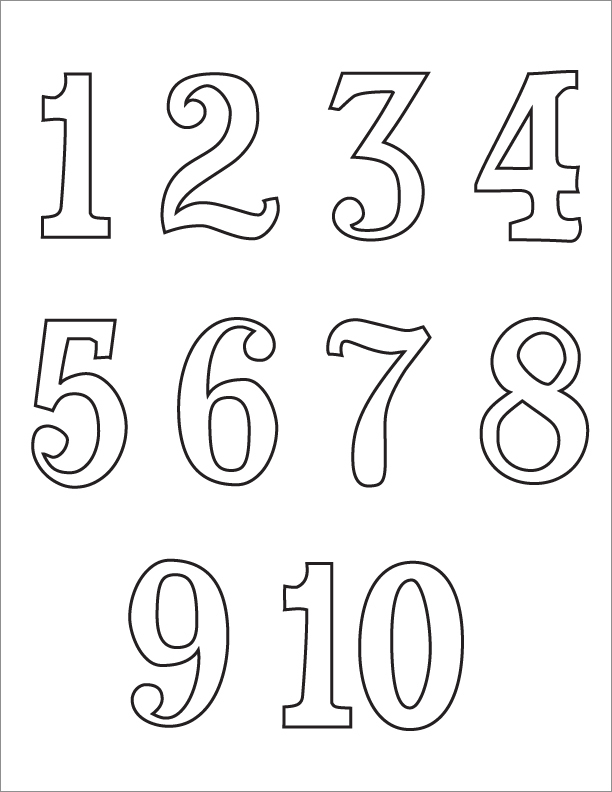 5 Best Images of Free Printable Numbers 1 10 - Printable Number Chart 1