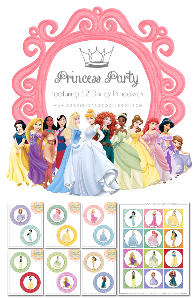 6 Best Images Of Disney Princess DIY Party Printables Disney Princess 