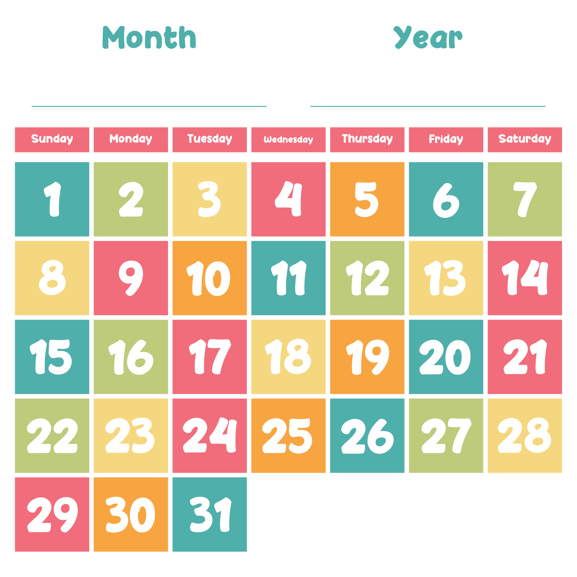 8 Best Images of Printable Spring Calendar Numbers Free Printable